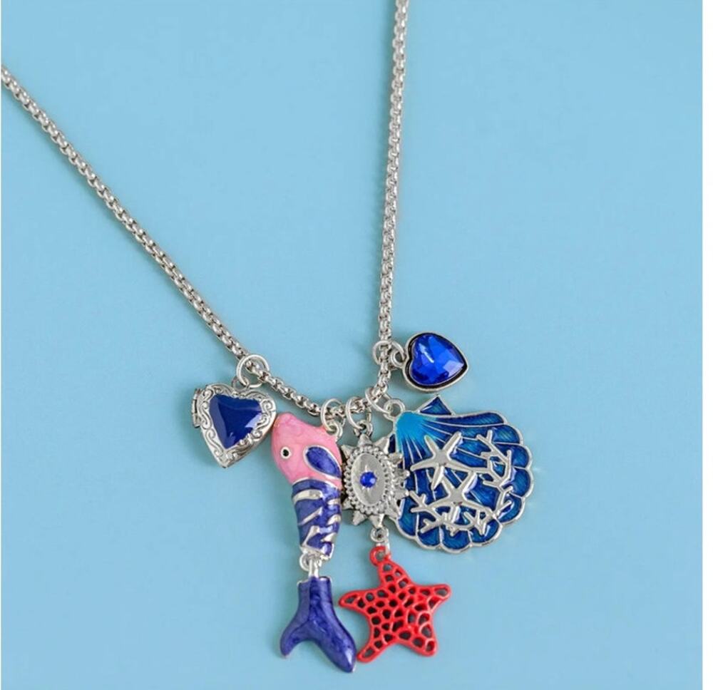 Siren's Antique Jewelbox Nautical Charm Necklace